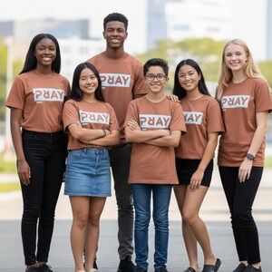 PRAY Christian Graphic “PRAY” 100% Cotton Tee